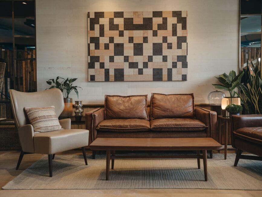Stylowa sofa w salonie